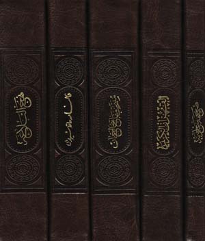 کتاب مفاتیح الملکوت (قرآن،مفاتیح،نهج البلاغه،صحیفه سجادیه،دیوان حافظ)،(5جلدی،باقاب،چرم)